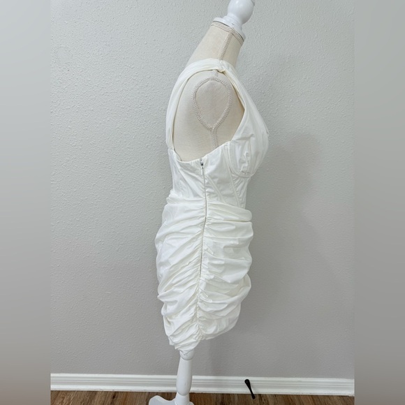 House of CB CLEMENTINE White Cut Out Mini Dress size L(P) - Picture 6 of 14